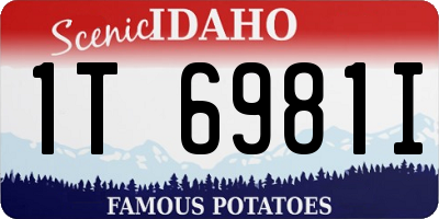 ID license plate 1T6981I