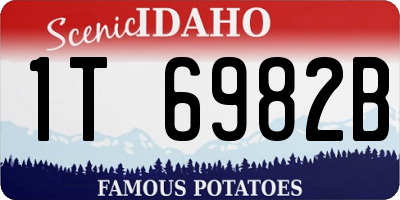 ID license plate 1T6982B