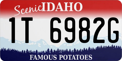 ID license plate 1T6982G