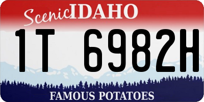 ID license plate 1T6982H