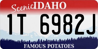 ID license plate 1T6982J