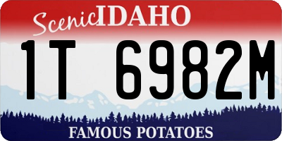 ID license plate 1T6982M