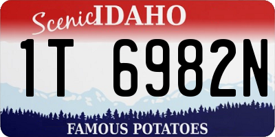 ID license plate 1T6982N