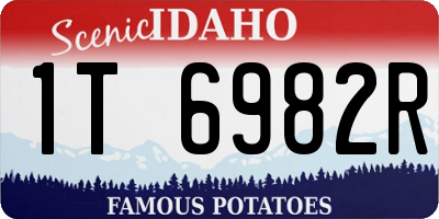 ID license plate 1T6982R