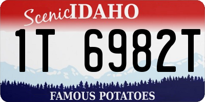 ID license plate 1T6982T
