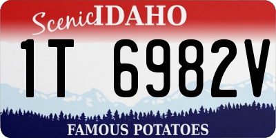 ID license plate 1T6982V