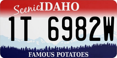 ID license plate 1T6982W
