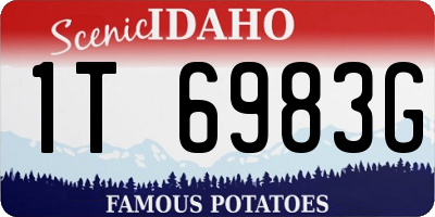 ID license plate 1T6983G