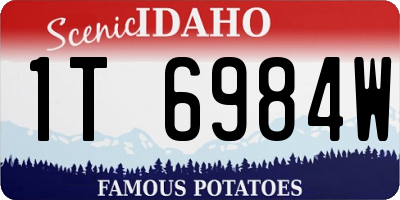 ID license plate 1T6984W