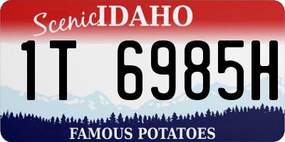 ID license plate 1T6985H