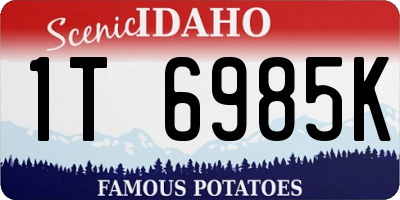ID license plate 1T6985K