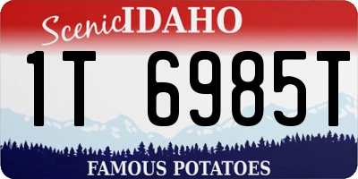 ID license plate 1T6985T