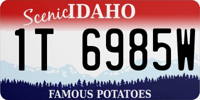 ID license plate 1T6985W
