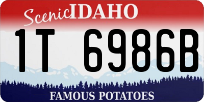 ID license plate 1T6986B