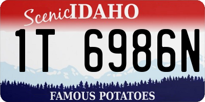 ID license plate 1T6986N