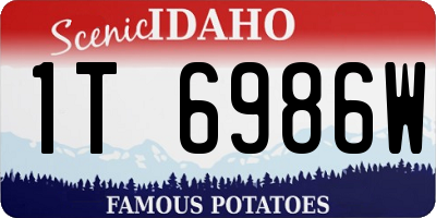 ID license plate 1T6986W