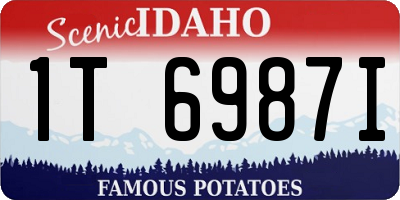 ID license plate 1T6987I