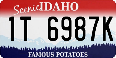 ID license plate 1T6987K