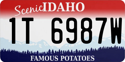 ID license plate 1T6987W