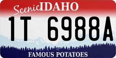 ID license plate 1T6988A