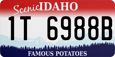 ID license plate 1T6988B