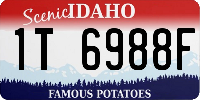 ID license plate 1T6988F