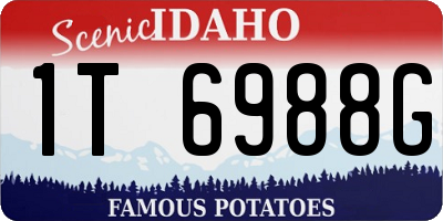 ID license plate 1T6988G