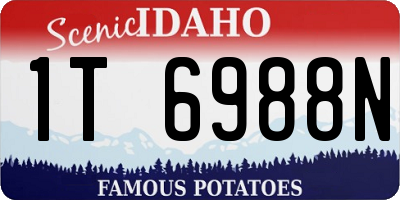 ID license plate 1T6988N
