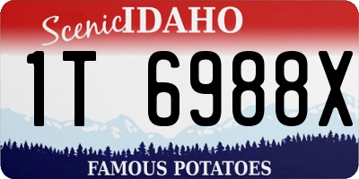 ID license plate 1T6988X