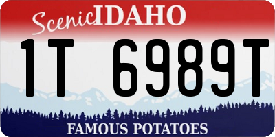 ID license plate 1T6989T