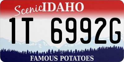 ID license plate 1T6992G