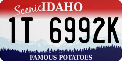 ID license plate 1T6992K