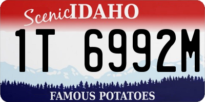 ID license plate 1T6992M