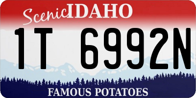 ID license plate 1T6992N