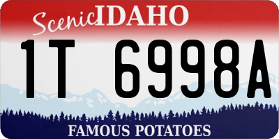 ID license plate 1T6998A