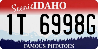 ID license plate 1T6998G