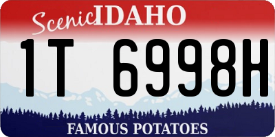 ID license plate 1T6998H