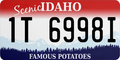 ID license plate 1T6998I