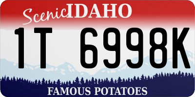 ID license plate 1T6998K