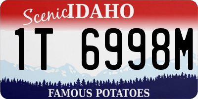 ID license plate 1T6998M