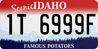 ID license plate 1T6999F