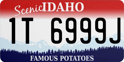 ID license plate 1T6999J