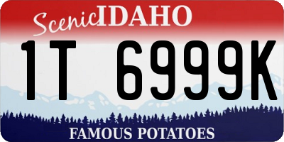 ID license plate 1T6999K