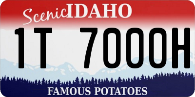 ID license plate 1T7000H