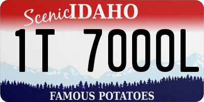 ID license plate 1T7000L