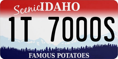 ID license plate 1T7000S