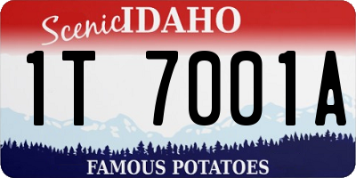 ID license plate 1T7001A