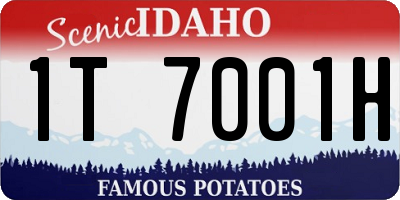 ID license plate 1T7001H