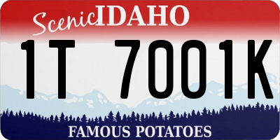 ID license plate 1T7001K
