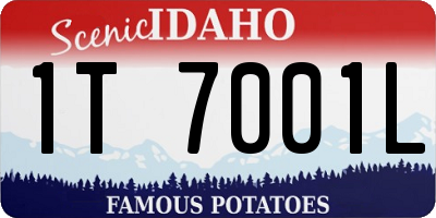 ID license plate 1T7001L